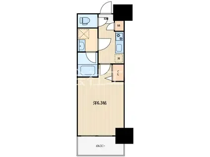 ガーラ・グランディ川口並木(1K/12階)の間取り写真