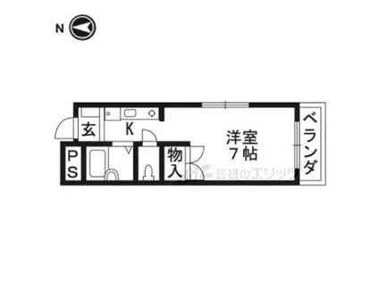 メゾンエルアンドジョイ(1K/3階)の間取り写真