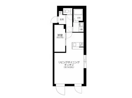 ル二日本橋(1LDK/3階)の間取り写真
