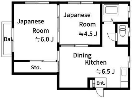 コーポ小森(2DK/2階)の間取り写真