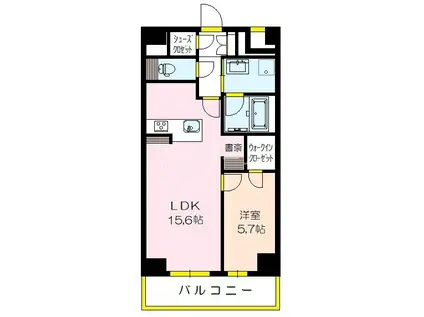 BIONA(1LDK/7階)の間取り写真