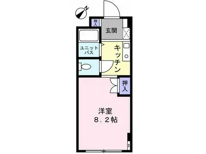 牧田ビル(1K/4階)の間取り写真