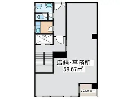 エスサルートビル(ワンルーム/2階)の間取り写真