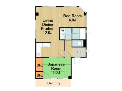 カーサリン(2LDK/3階)の間取り写真