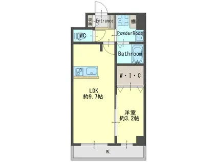 CHERRY BLOSSOM楠葉朝日(1LDK/4階)の間取り写真