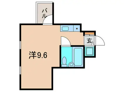 夙川羽衣町パークハイム(ワンルーム/2階)の間取り写真