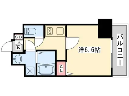 プレサンス神戸元町ミューズ(1K/5階)の間取り写真