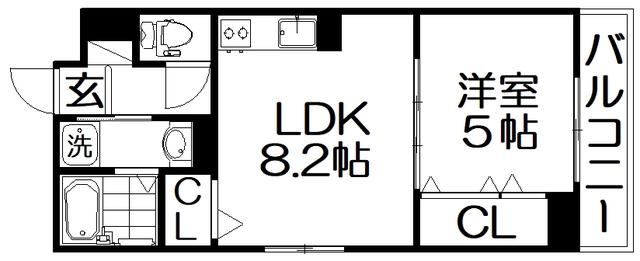 サギタリウス レオ II(1LDK/2階)の間取り写真