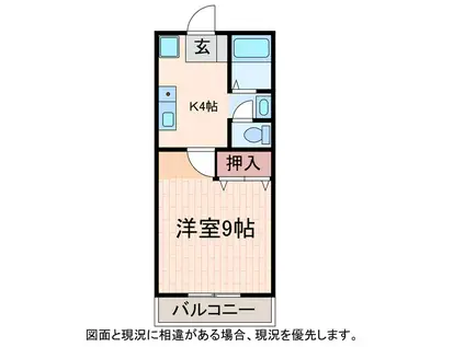 第36愛日ハイツ(1K/2階)の間取り写真