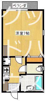 メゾコーポ汲沢(1K/1階)の間取り写真