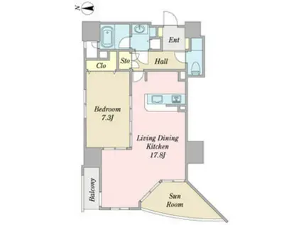 プロシード金山Ⅱ(1LDK/3階)の間取り写真