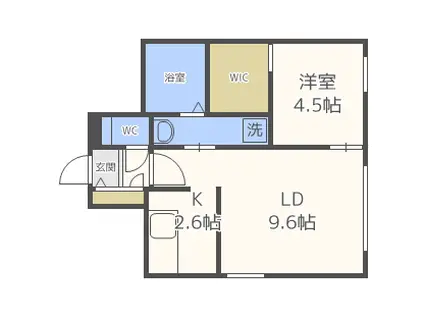 A-STYLE南円山(1LDK/4階)の間取り写真