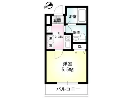 山手ビューハイム(1K/1階)の間取り写真