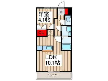 ボーヤハイム(1LDK/2階)の間取り写真