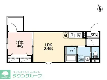 ROBOT HOME 上溝(1LDK/1階)の間取り写真