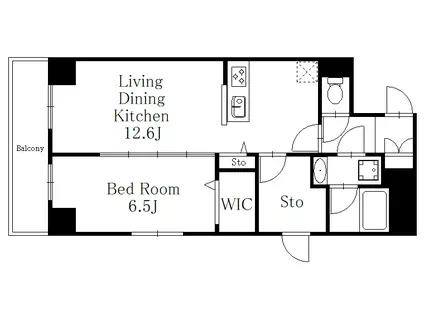 グランディール荻窪(1SLDK/1階)の間取り写真