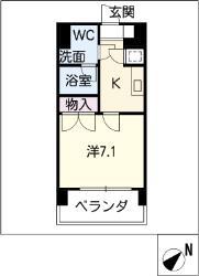 CONDE藤が丘(1K/4階)の間取り写真