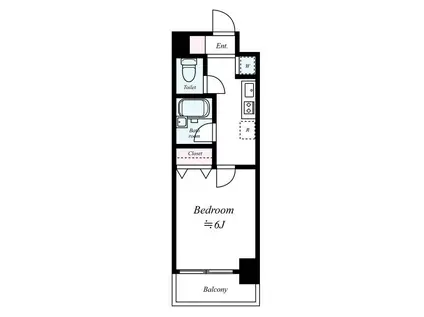 ジュエル明大前(1K/1階)の間取り写真