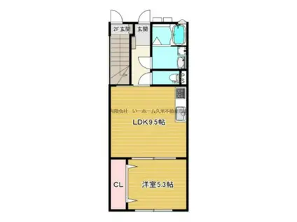 トロワジエム(1LDK/1階)の間取り写真