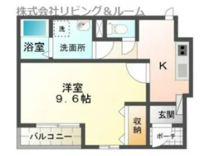 FRERETERRAIN(1K/1階)の間取り写真