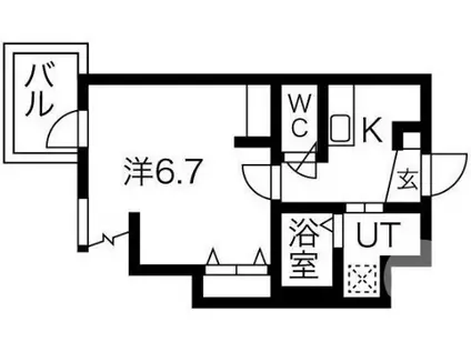 エヌエムサンカンテセット(1K/1階)の間取り写真