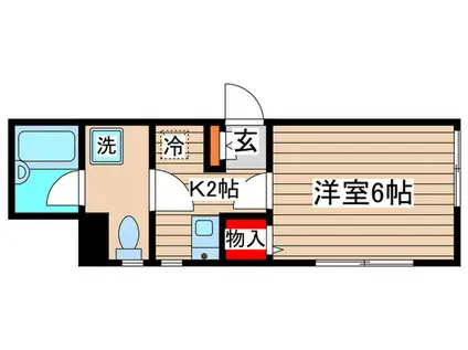 ハイツ桜(1K/1階)の間取り写真