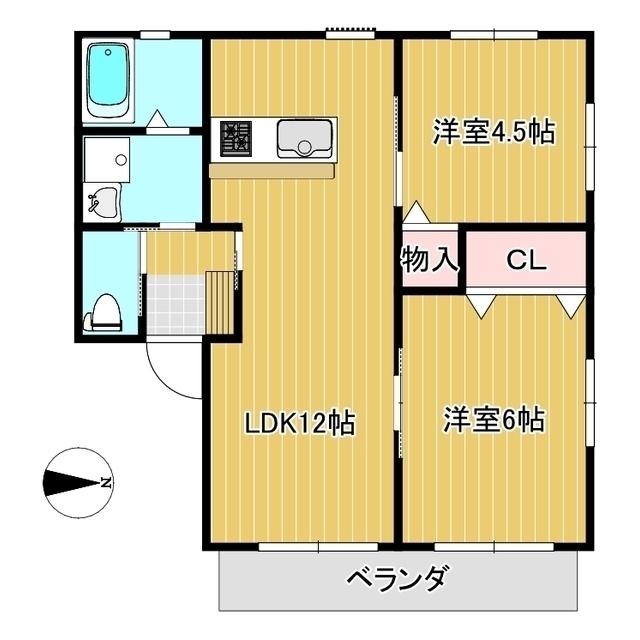 ALFA STAGEIII(2LDK/1階)の間取り写真