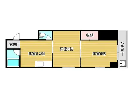 エスタイルKOSEI(2DK/2階)の間取り写真