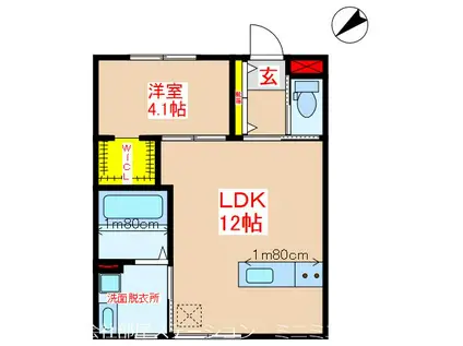 SUPERVELOCE(1LDK/4階)の間取り写真