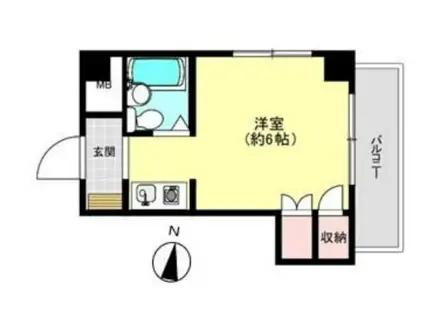 ホワイトウィング越野(ワンルーム/5階)の間取り写真