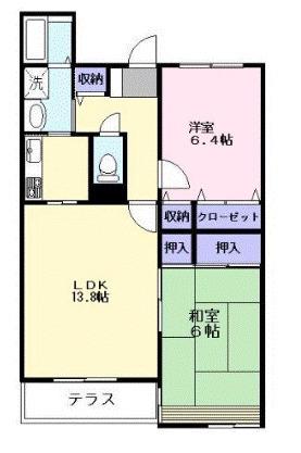 グランディア・デマラージュ(2LDK/4階)の間取り写真