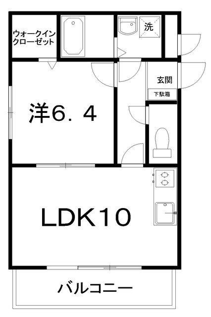 マリベールリーベ(1LDK/1階)の間取り写真