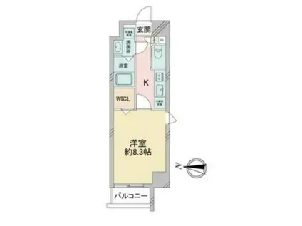 S-FORT堀田通(1K/5階)の間取り写真