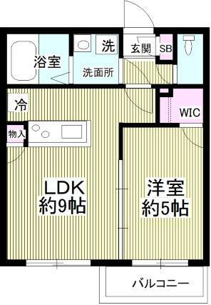 クレアコート川口(1LDK/2階)の間取り写真