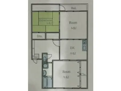 グリフィンパーク(3DK/3階)の間取り写真