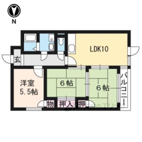 エスパシオ石田(3LDK/3階)の間取り写真