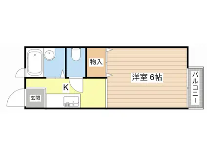 フローレンス(1K/1階)の間取り写真