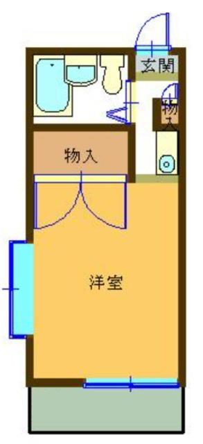 アーバンコート(ワンルーム/1階)の間取り写真
