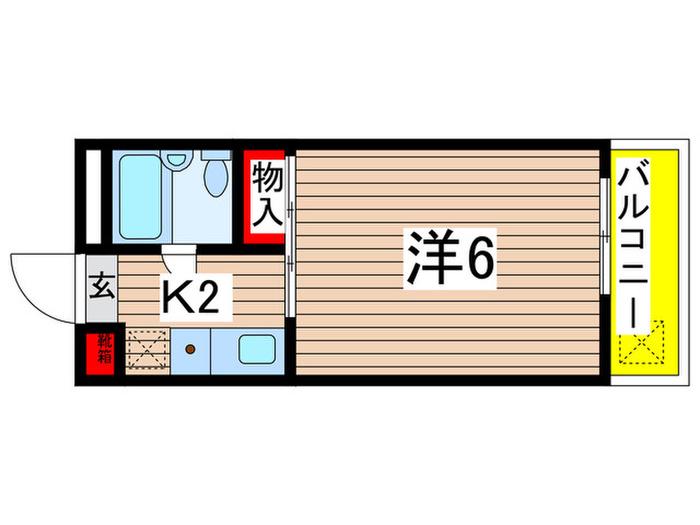 クレスト・スズ(1K/1階)の間取り写真