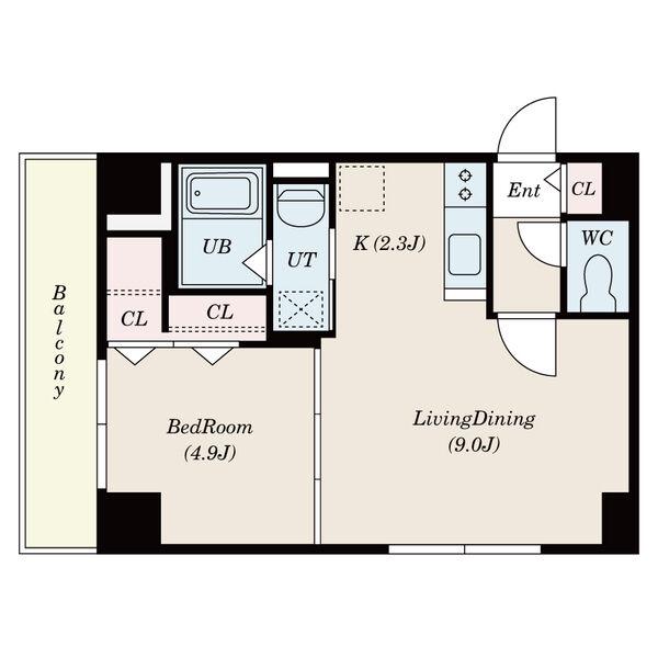 COMS RESIDENCE 鳥居前(1LDK/7階)の間取り写真