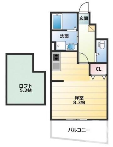 あんしん北条町(ワンルーム/1階)の間取り写真