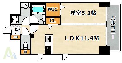PRECIOSO神戸(1LDK/6階)の間取り写真