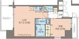 プレジオ江坂ROUGE(1LDK/9階)の間取り写真