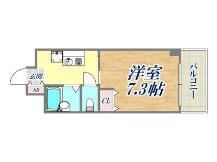ブルームライフ兵庫(1K/9階)の間取り写真