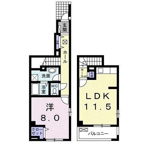エスポワールIII(1LDK/1階)の間取り写真