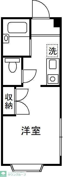 メゾン岡田(1K/1階)の間取り写真