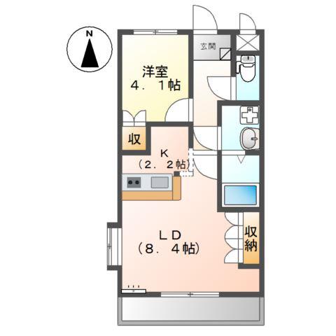 ST..サンライズ(1LDK/2階)の間取り写真