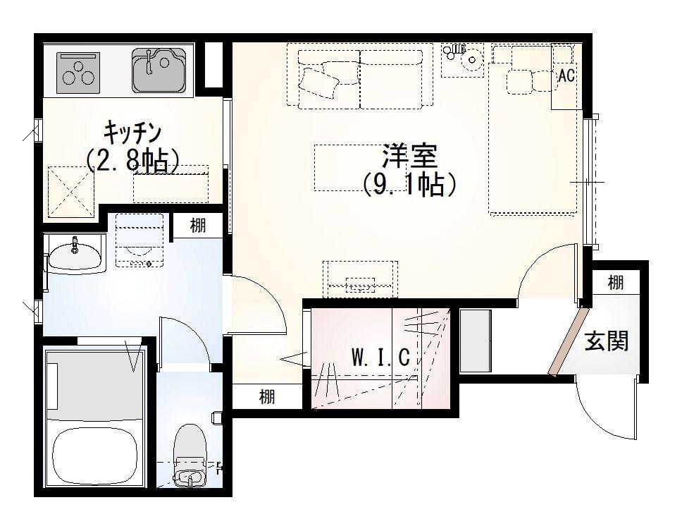 ロタス中島アパート(1K/1階)の間取り写真