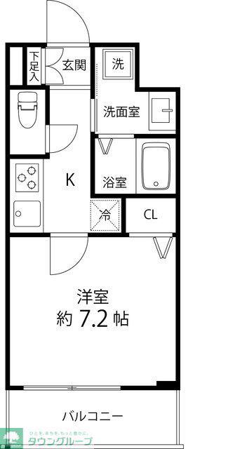 SAION町屋(1K/14階)の間取り写真