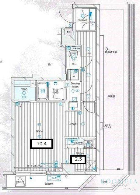 GRAND VAN FRESTALA東陽町(ワンルーム/7階)の間取り写真